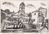 Dragoș Morărescu, Biserica Sfântul Ilie-Gorgani, 1975, litografie
