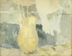 Vas cu pensule by Gabriel Catrinescu, ulei pe pânză, offered Sep 2026