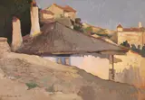 Honoriu Creţulescu, Vedere din Balcic, 1931, ulei pe carton