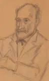 Theodor Pallady, Autoportret, cărbune și accente de acuarelă pe hârtie