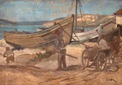 Gheorghe Sarbu, Bărci la Balcic, ulei pe pânză