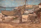 Gheorghe Sarbu, Bărci la Balcic, ulei pe pânză