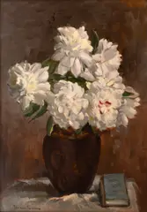 Bujori albi by Apostol Mănciulescu, ulei pe carton, sold Sep 2026