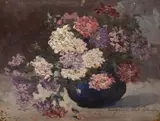 Eugenia Filotti Atanasiu, Garofițe, ulei pe carton