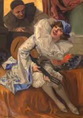 Richard Geiger, Arlechin și Colombina, ulei pe pânză