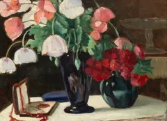 Emil Ştefănescu, Natură statică cu lalele, 1939, ulei pe carton