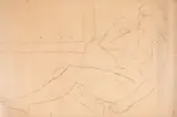 Theodor Pallady, Nud pe sofa, cărbune pe hârtie