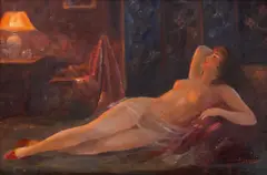 Samuel Bogdanovici, Budoir, ulei pe carton