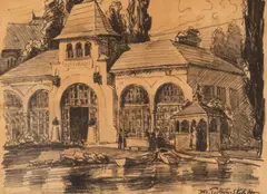 La băi by Alexandru Poitevin Scheletti, litografie, sold Sep 2026