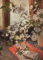 Dimineață de primăvară by Jean Niţescu, ulei pe carton, sold Sep 2026