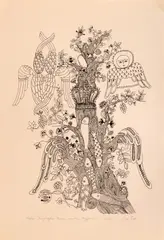 Ștefan Câlția, Copac pentru regină, 2019, serigrafie