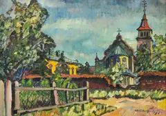 Vedere din Baia Mare by Miklos (Nicolae) Vajda, 1971, ulei pe pânză, sold Sep 2026