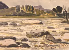Liniște by Ion Alin Gheorghiu, 1982, acuarelă pe hârtie, sold Sep 2026