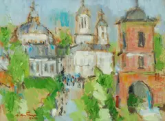 Augustin Costinescu, Centrul vechi, 2004, ulei pe pânză