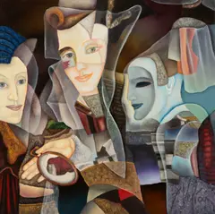 Carnaval by Petre Velicu, 2021, ulei pe pânză, sold Sep 2026
