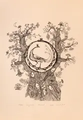 Ștefan Câlția, Păunul, 2019, serigrafie