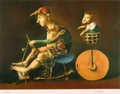 Georges Mazilu, Le vélo, cromolitografie