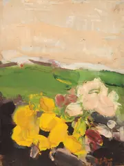 Vasile Grigore, Primăvară, 1987, ulei pe carton