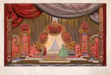 Victor Feodorov, Așteptare (Decor pentru teatru), tempera pe carton subțire