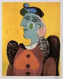 Pablo Picasso, Portret cu beretă, cromolitografie