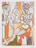 Pablo Picasso, Sculptorul și muza sa, cromolitografie