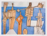 Pablo Picasso, Înotători la Antibes, cromolitografie