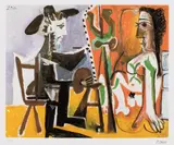 Pablo Picasso, Artistul și muza, cromolitografie