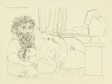 Pablo Picasso, Sculptorul și modelul său, litografie