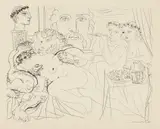 Pablo Picasso, Minotaur și  femeie, litografie