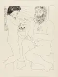 Pablo Picasso, Sculptorul și modelul, litografie