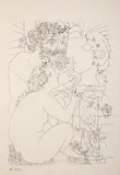 Pablo Picasso, Modelul și sculptorul, litografie