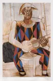 Pablo Picasso, Arlechin cu chitară, cromolitografie
