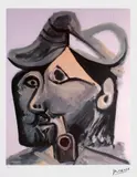 Pablo Picasso, Personaj și pipă, cromolitografie