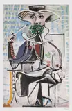 Pablo Picasso, Portret cu pipă, cromolitografie