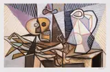 Pablo Picasso, Natură statică cu masă și craniu, cromolitografie