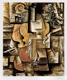 Pablo Picasso, Natură statică cu vioară și struguri, cromolitografie