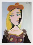 Pablo Picasso, Marie-Thérèse cu beretă, cromolitografie