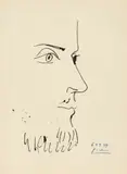 Pablo Picasso, Profil de bărbat, 1959, litografie