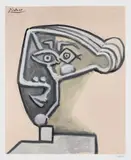 Pablo Picasso, Portret de femeie, cromolitografie