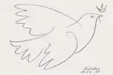 Pablo Picasso, Porumbelul Păcii, 1961, litografie