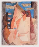 Pablo Picasso, Nud pe fotoliu, cromolitografie