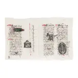 Ștefan Câlția, Pagină de jurnal, 2002, peniță și tușuri colorate pe hârtie