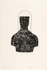 Magda Pelmuş, Lost, 2023, linogravură