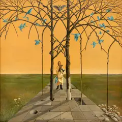 Sever Frențiu, Păsările cerului, 1983, ulei pe pânză