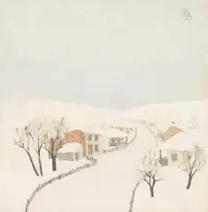 Constantin Piliuță, Iarnă, 1983, ulei pe pânză