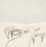 Constantin Piliuță, Iarnă, 1983, ulei pe pânză