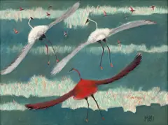 Viorel Mărginean, În Deltă, 1993, ulei pe pânză