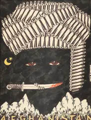 Sorin Tara, Afganistan, 2007, marker, liner, cariocă și acuarelă pe hârtie