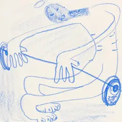 Tincuța Marin, Untitled, 2019, creion cerat pe hârtie