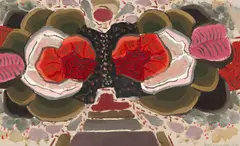 Grădină suspendată by Ion Alin Gheorghiu, 1977, ulei pe pânză lipită pe carton, sold Jul 2026